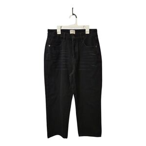 Alice + Olivia Jeans Black High Rise Straight Leg Denim Pants Women’s Size 31